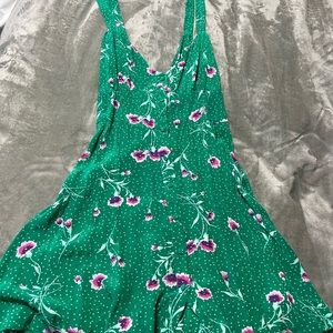 Free people green floral dress.